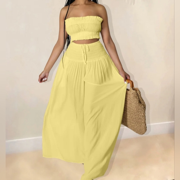 soyaza Pants - 2 pieces pant set outfit new size M,L, XL, XXL,3XL Available Chiffon Fabric.